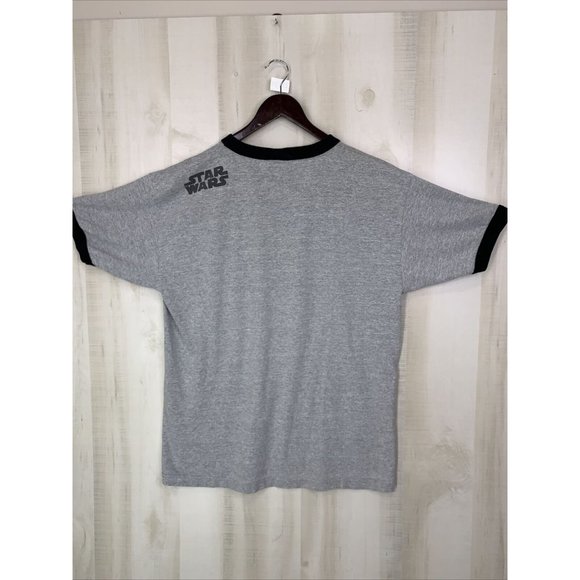 Vintage Star Wars 90s Y2K Death Star Ty Fighter Graphic Ringer Tee Mens XL Shirt - Picture 9 of 9